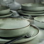 Hermia MOD24Y2730P03 Vajilla de Porcelana 24 Piezas Verde